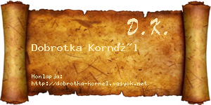 Dobrotka Kornél névjegykártya